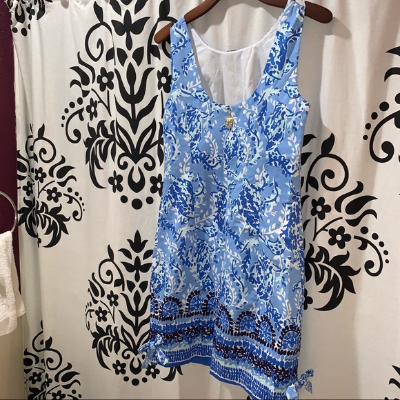 Lilly Pulitzer Mila Shift Blue Peri Dress - Picture 9 of 9